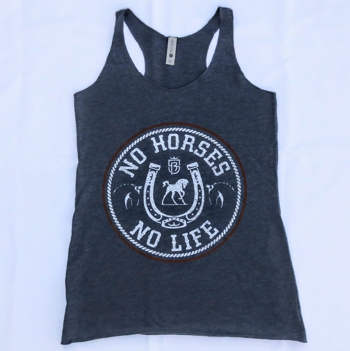 No Horses No Life Raceback Tank