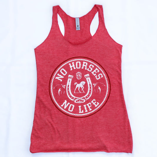 No Horses No Life Raceback Tank